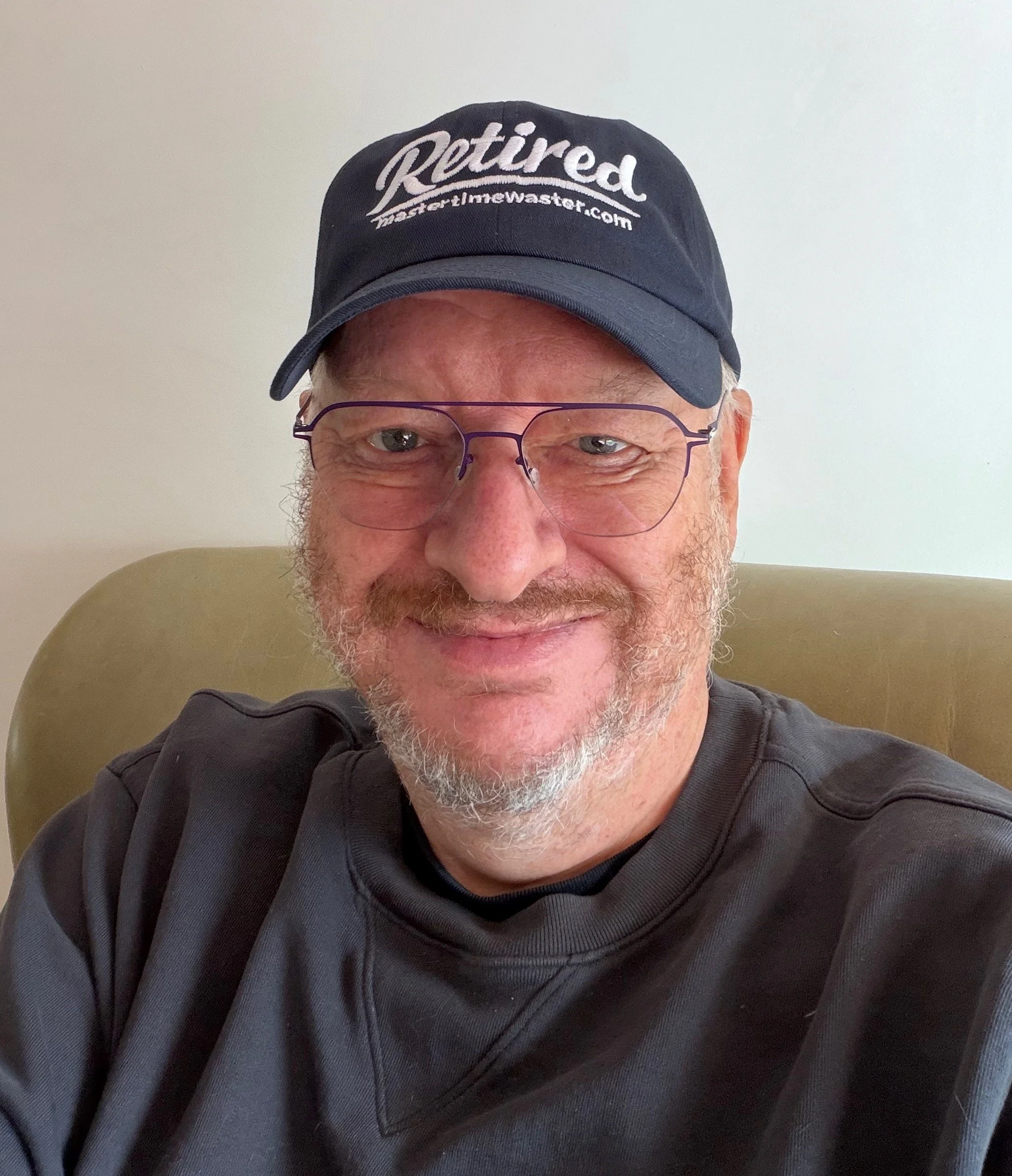 Dan Revel wearing a Retired cap